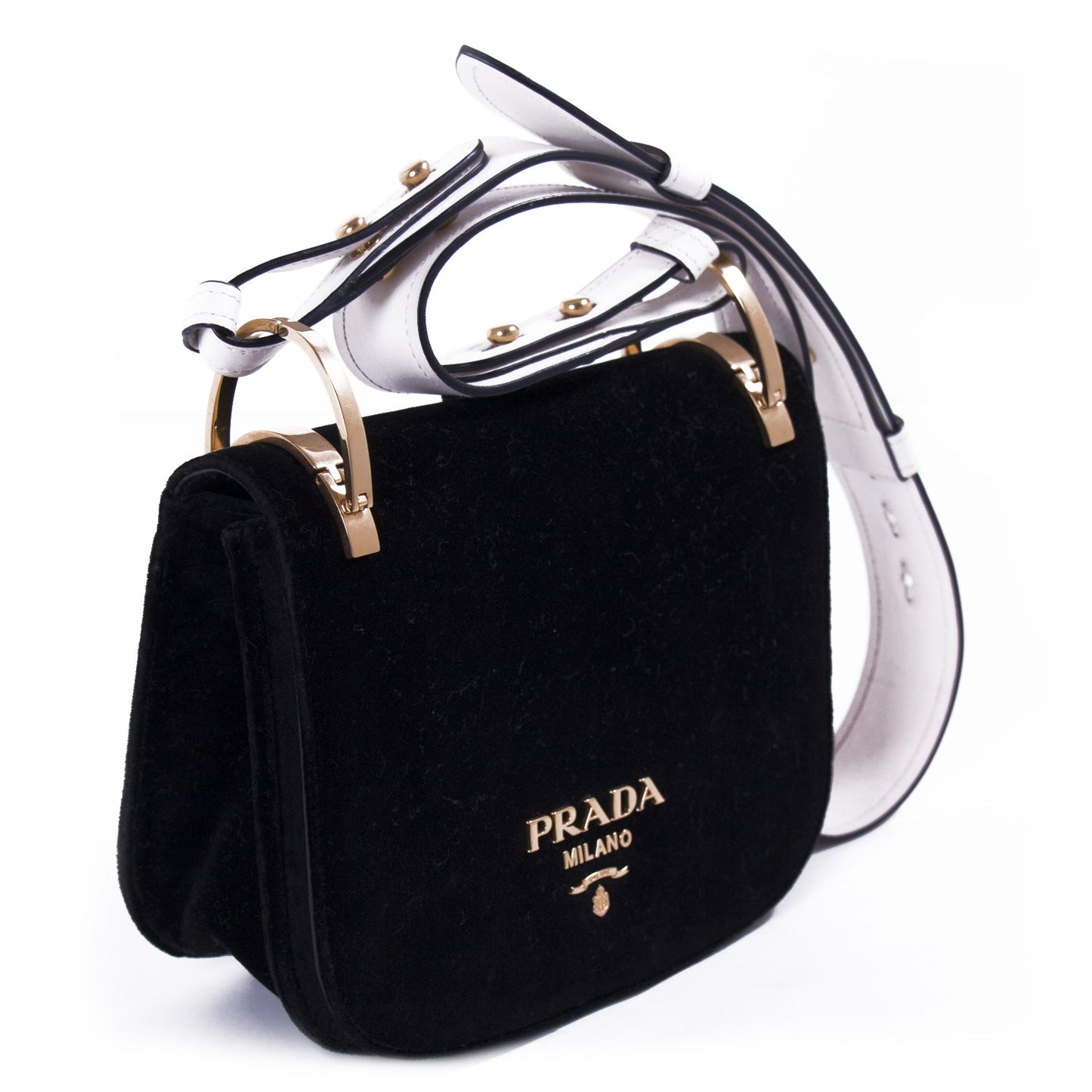 Prada Pionnière Velvet Saddle Bag Travel Bag