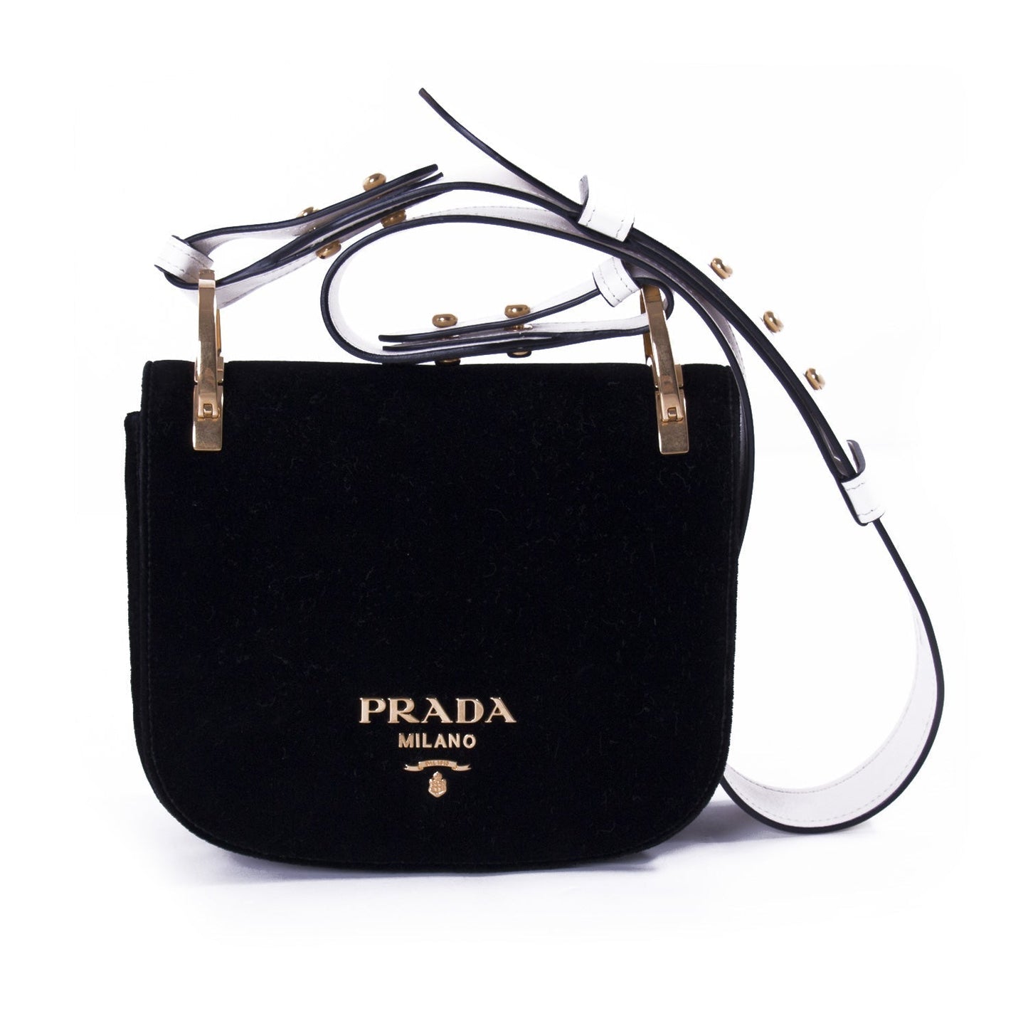 Prada Pionnière Velvet Saddle Bag Travel Bag