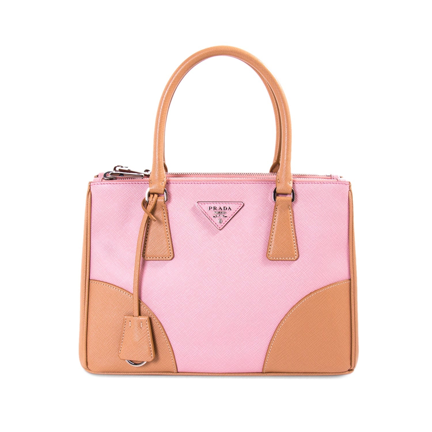Prada Lux Galleria Double Tote Saffiano Zip Tote Bag
