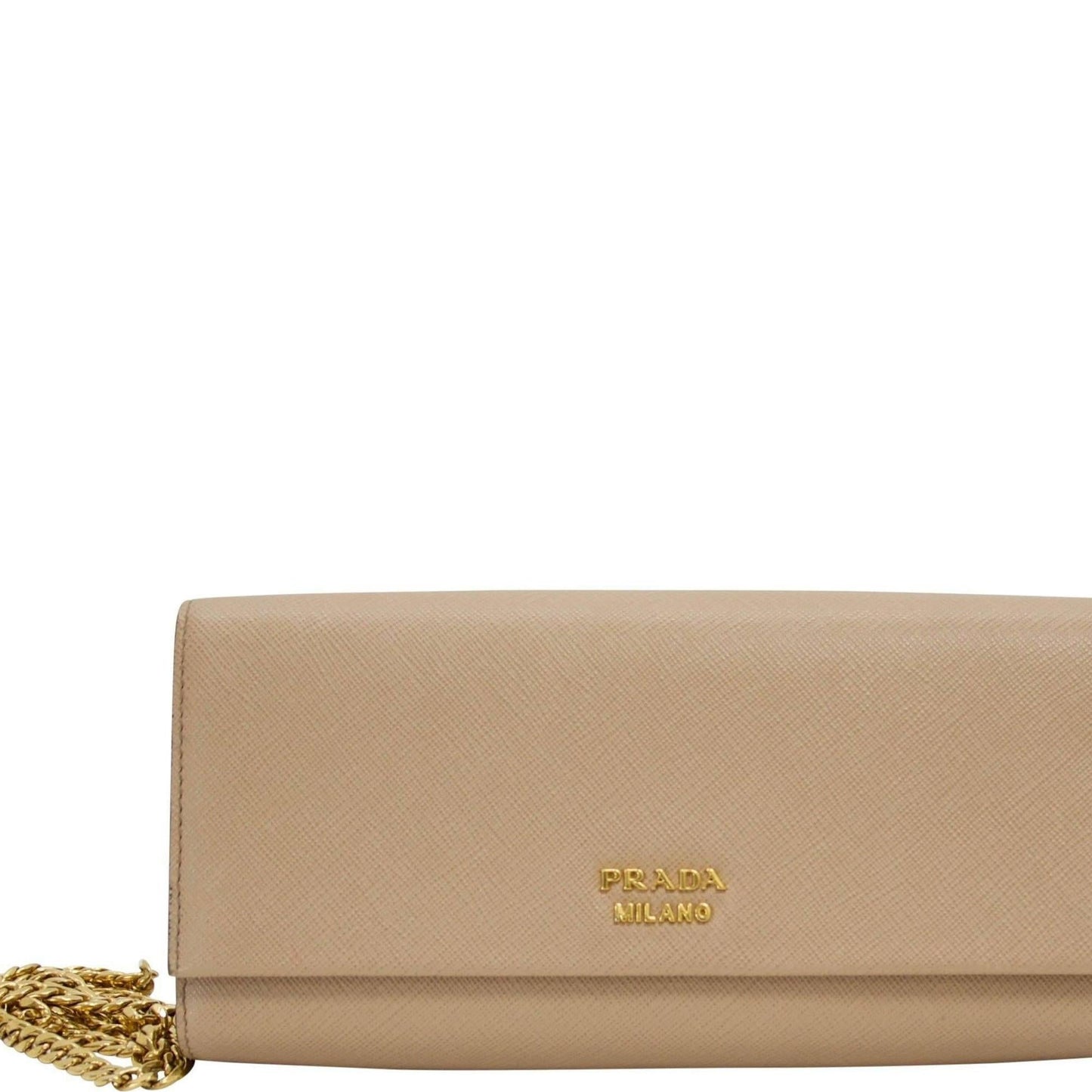 Prada Saffiano Frame Clutch With Handbag Chain Clutch Bag