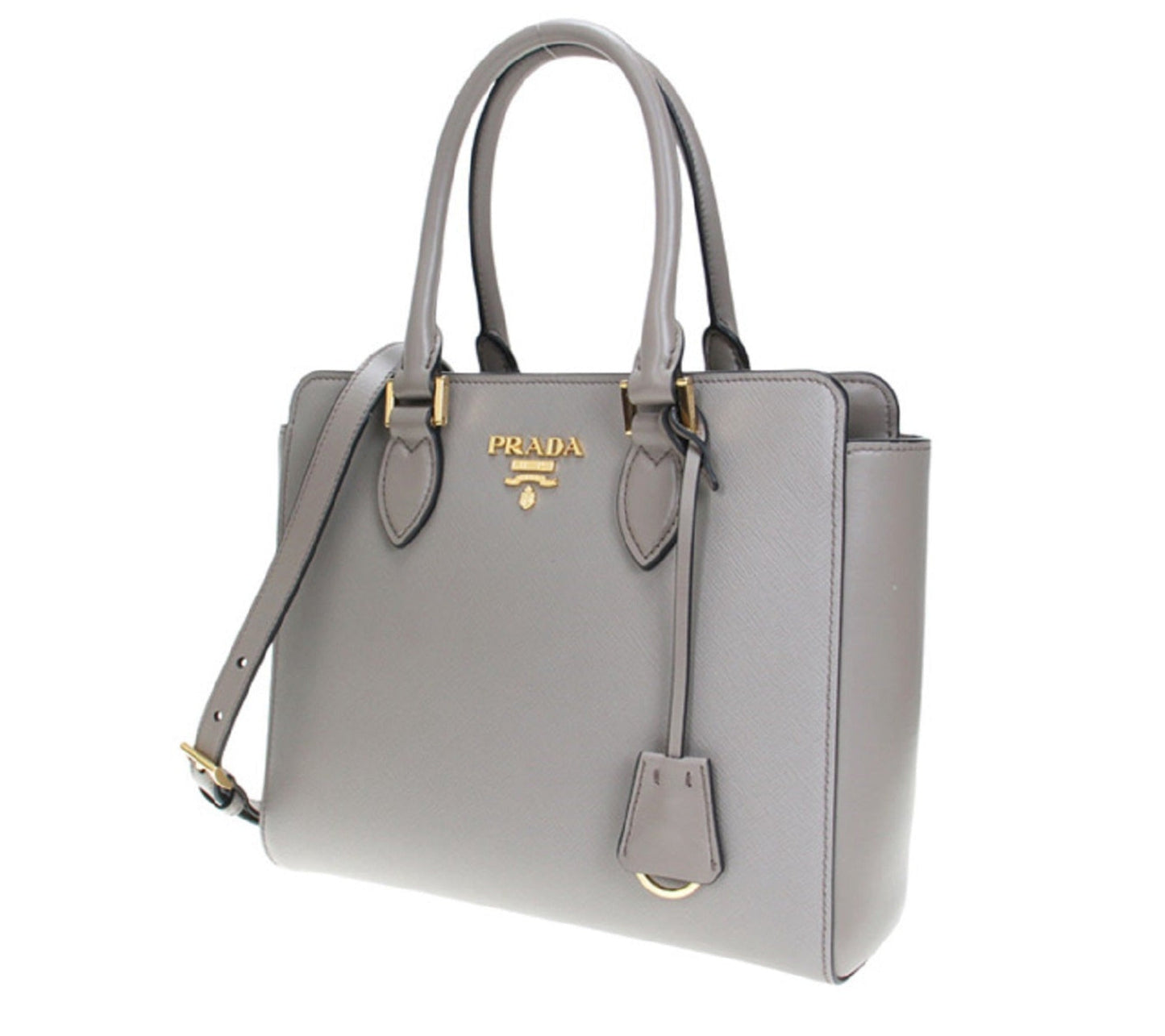 Prada Argilla Satchel Handbag Leather Saffiano Satchel Bag