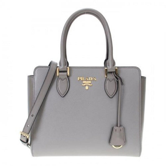 Prada Argilla Satchel Handbag Leather Saffiano Satchel Bag