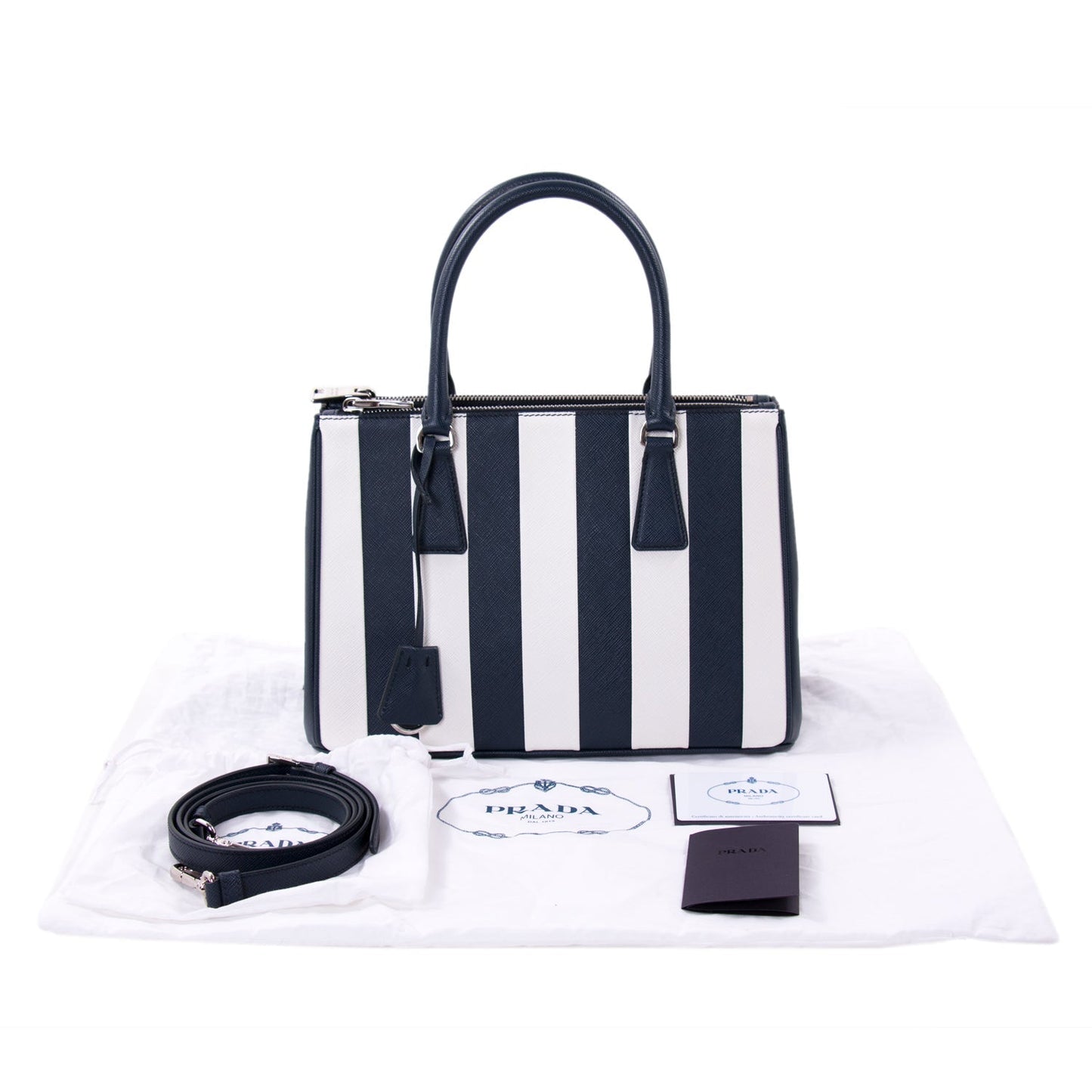 Prada Lux Galleria Double Tote Saffiano Zip Tote Bag Zip Tote 1