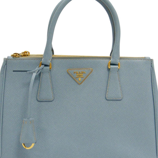 Prada Saffiano Lux Double Zip Tote Handbag Small Tote Bag