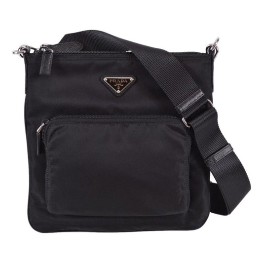 Prada Tessuto Sport Messenger Crossbody Bag Nylon Black