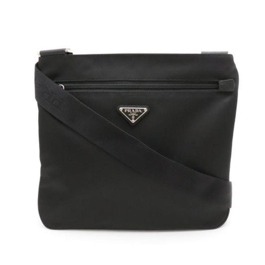 Prada Tessuto Messenger Bag Cross Body Saffiano Black Crossbody Bag