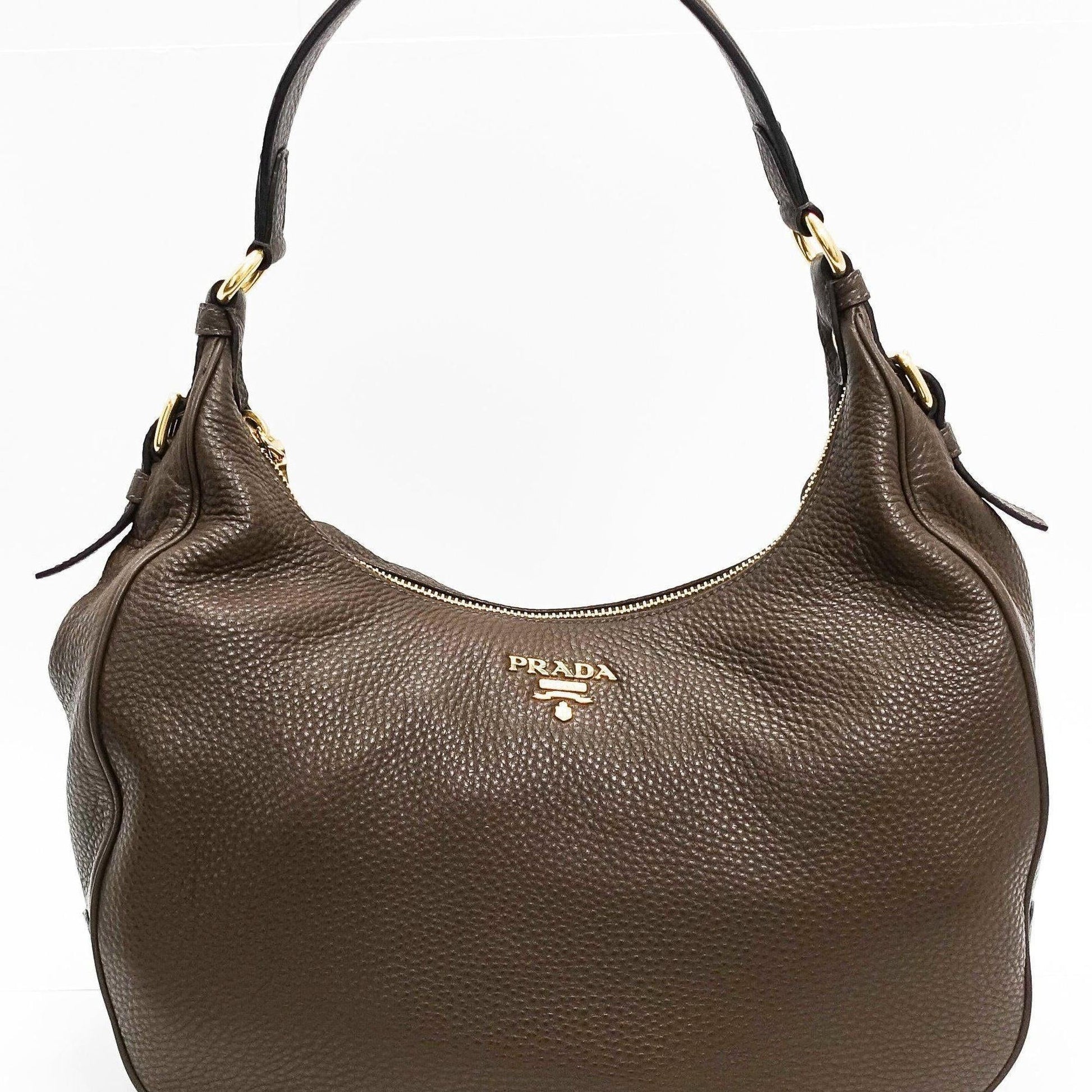 Prada Vitello Daino Sacca Bruciato Handbag Travel Bag