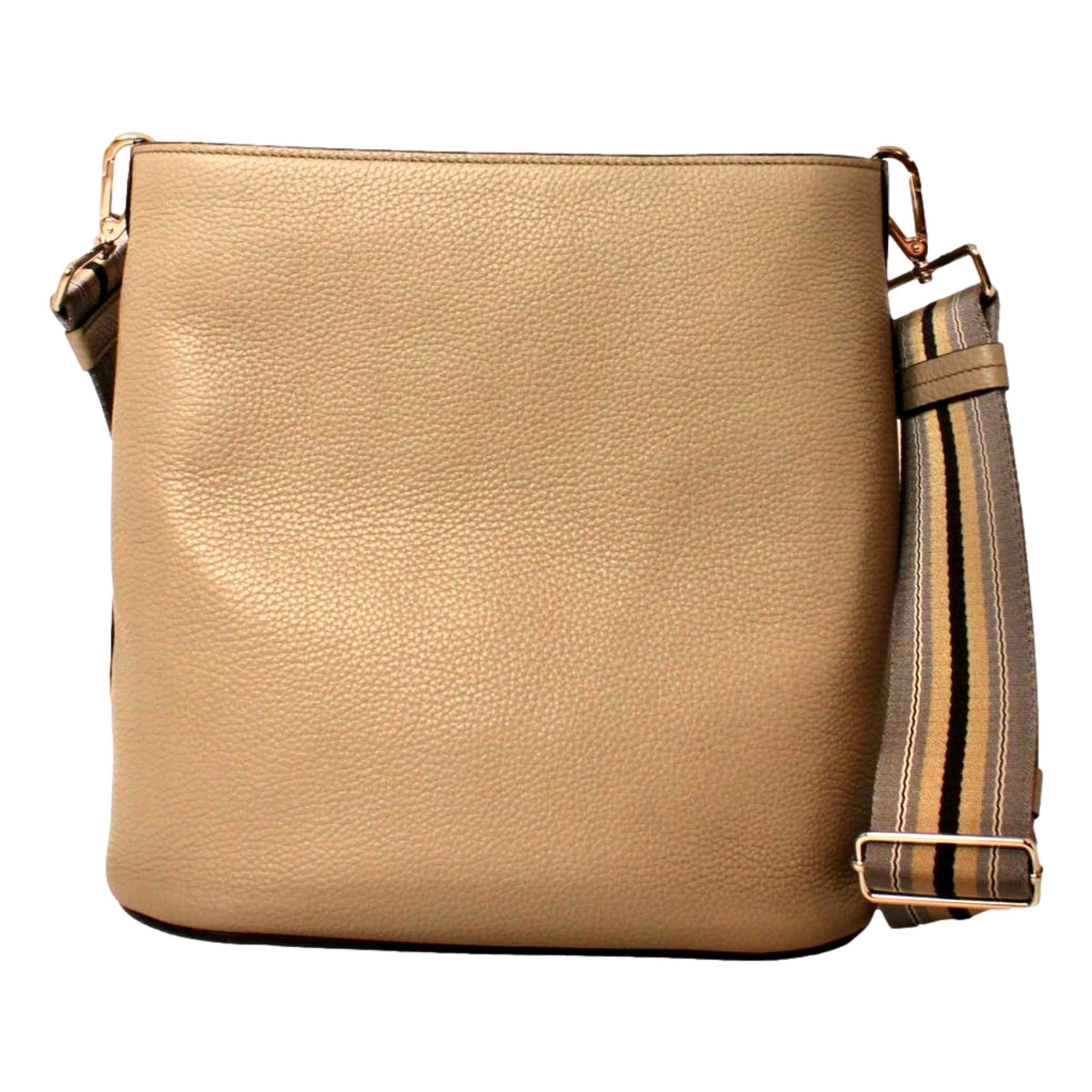 Prada Phenix Cammeo Stripe Strap Bag Leather Vitello Bucket Bucket Bag