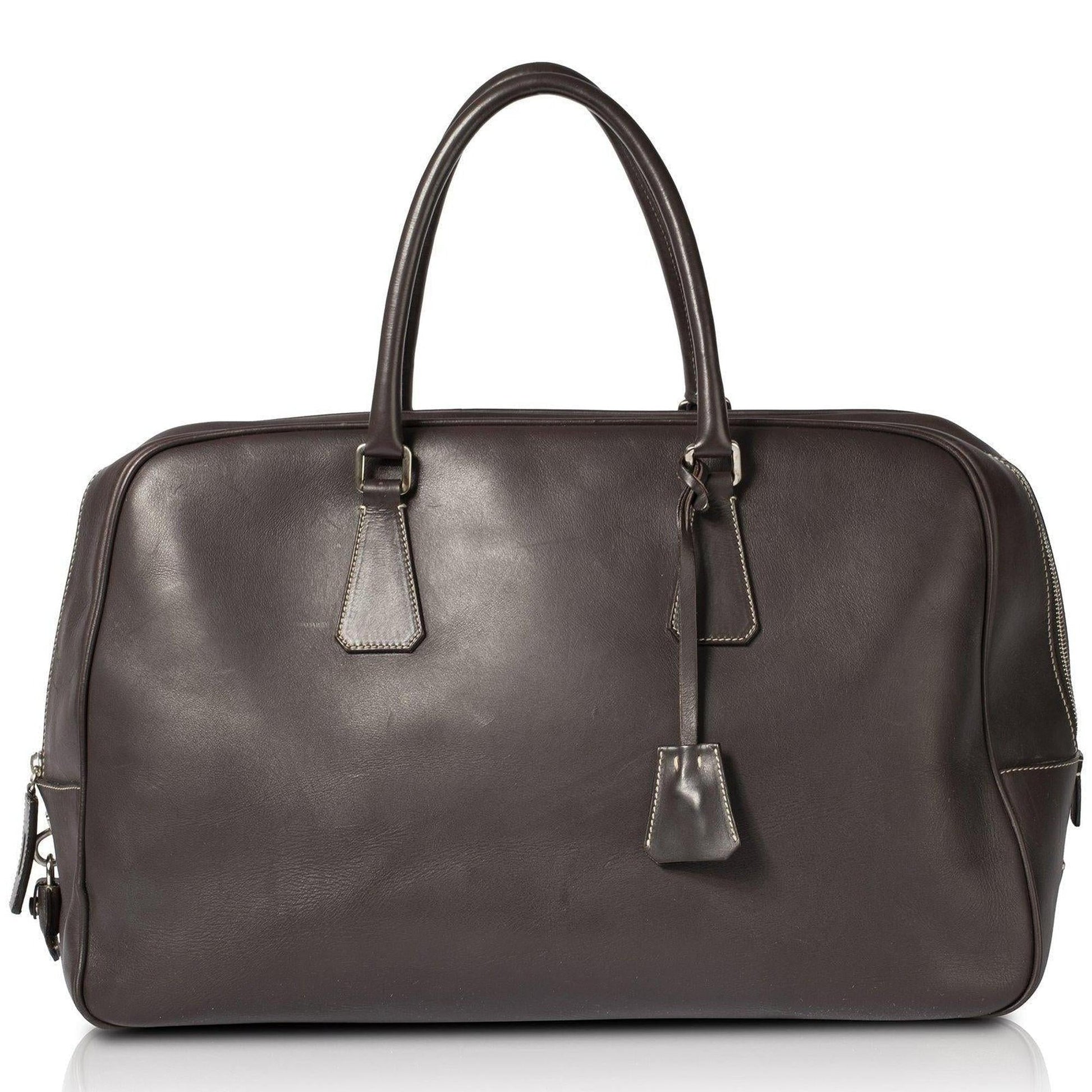 Prada Vitello Travel Briefcase Handbag Large Travel Bag