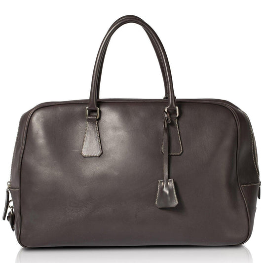 Prada Vitello Travel Briefcase Handbag Large Travel Bag