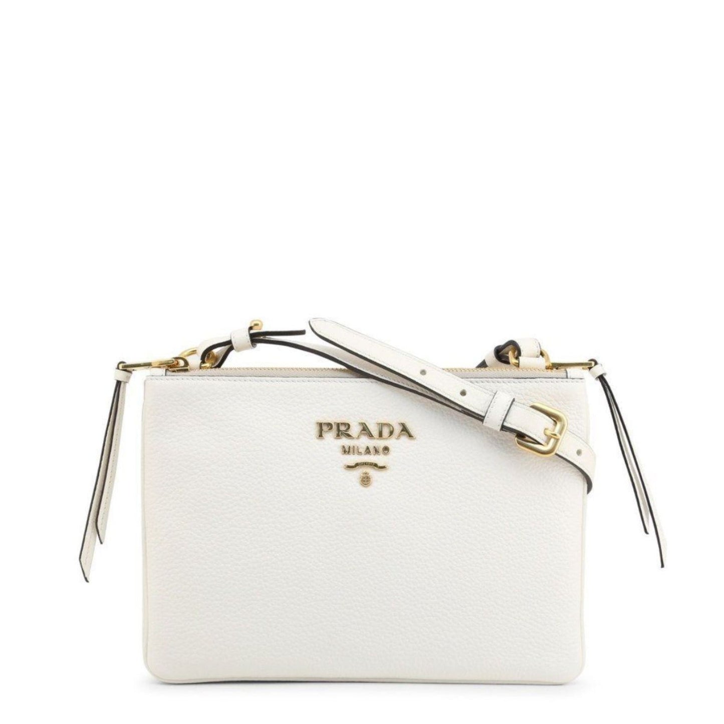 Prada Phenix Crossbody Bag Leather Vitello White