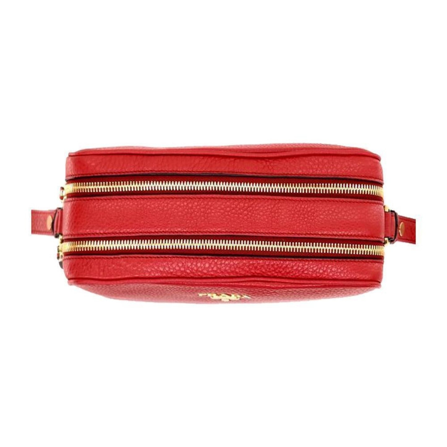 Prada Women Phenix Crossbody Handbag Leather Vitello Red Crossbody Bag