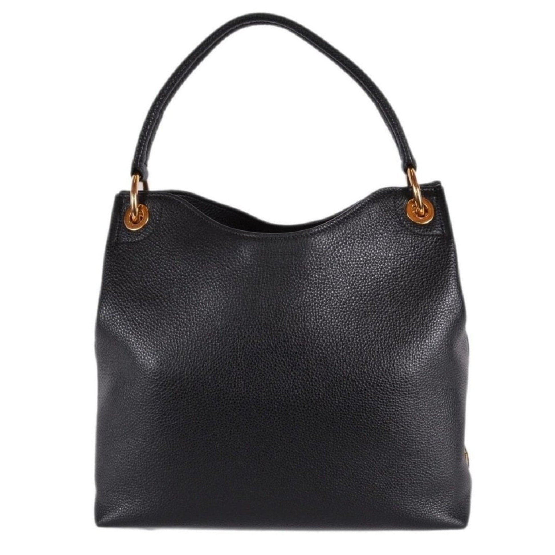 Prada Phenix Hobo Tote Bag Leather Vitello Black