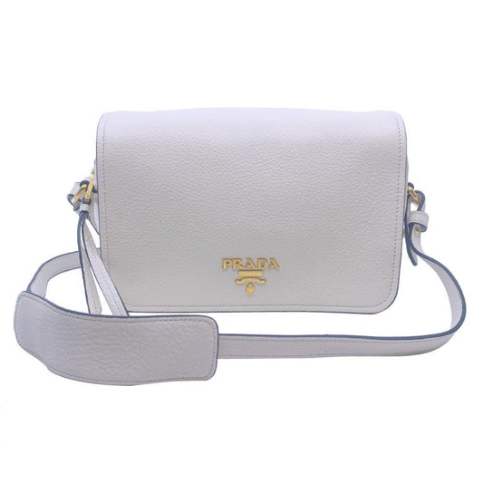 Prada Phenix Ivory Cross Body Bag Leather Vitello Flap Crossbody Bag