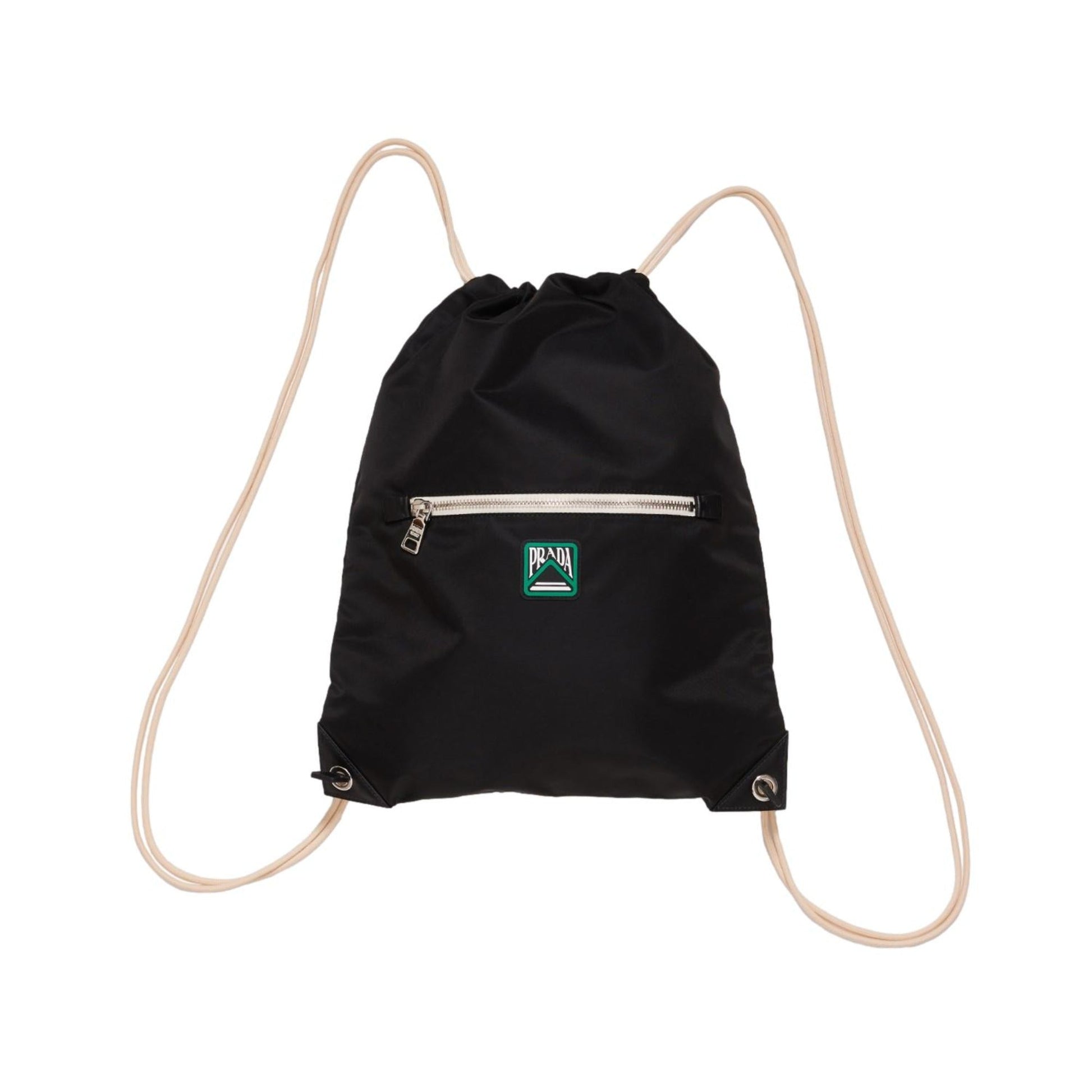 Prada Zaino Tessuto Drawstring Backpack Nylon Black