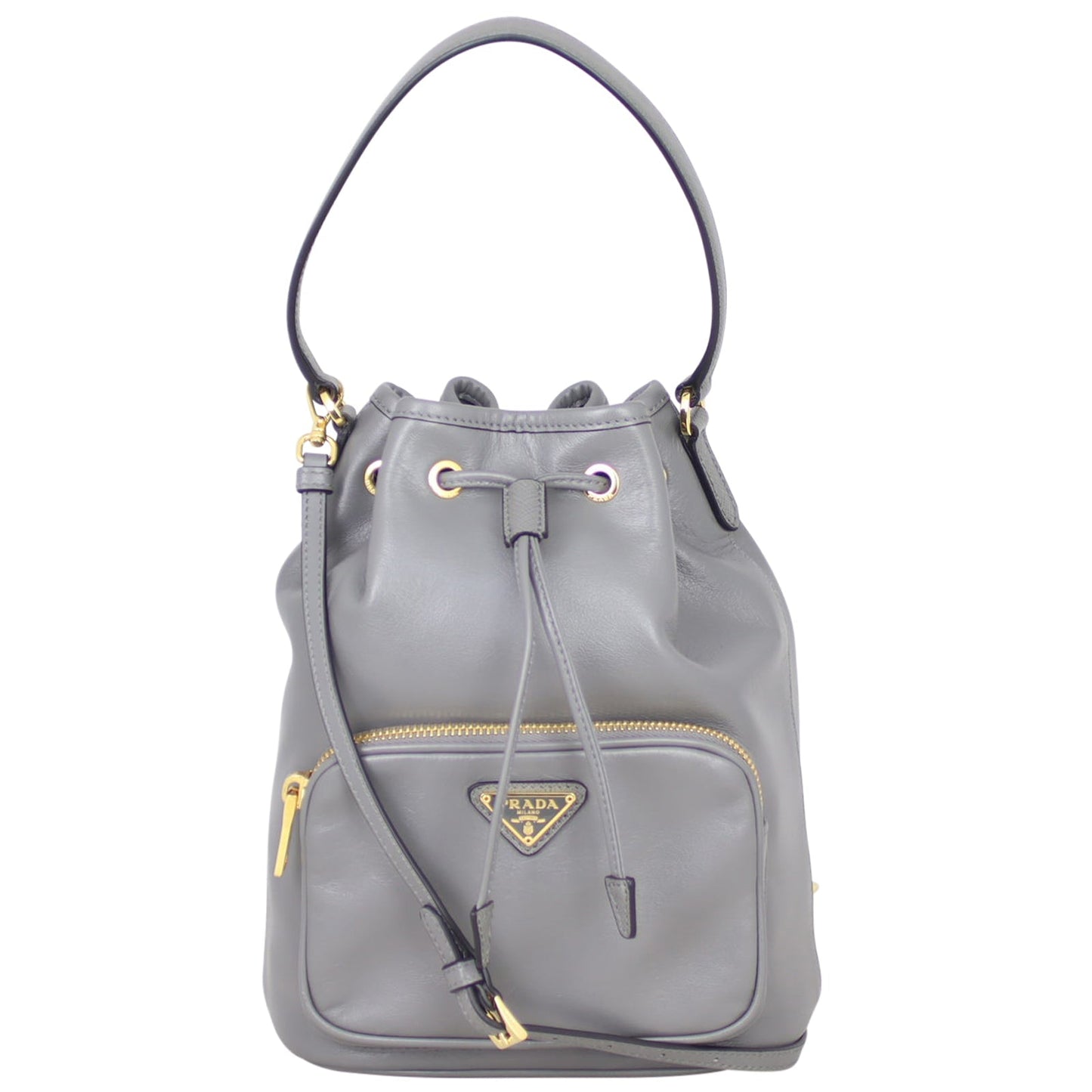 Prada Bag Duet Leather Bucket Bucket Bag
