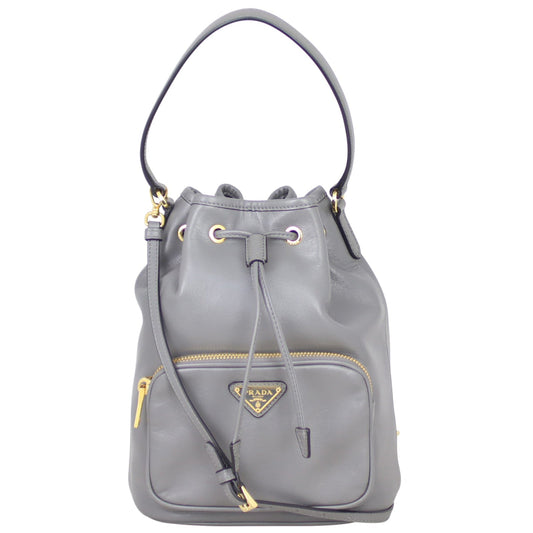 Prada Bag Duet Leather Bucket Bucket Bag