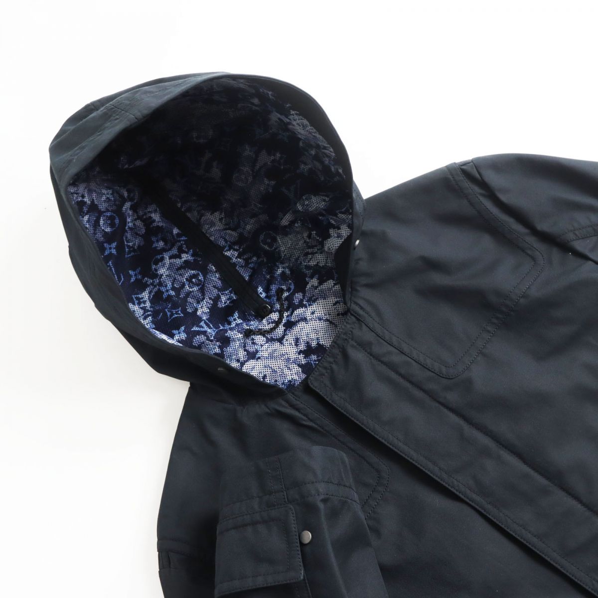 Louis Vuitton Hoodie Nylon Cotton Black Apparel