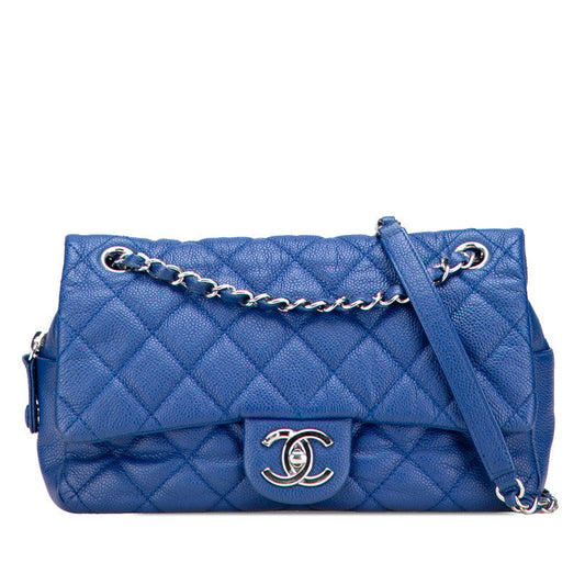 Coco Mark Matelasse Caviar Skin Shoulder Bag Signature