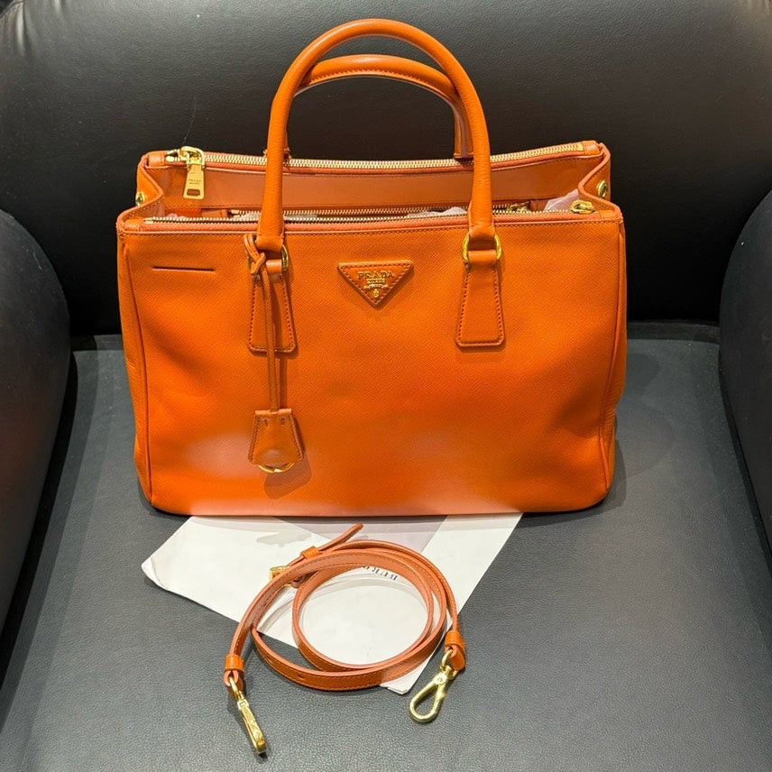 Prada Handbag Galleria Orange