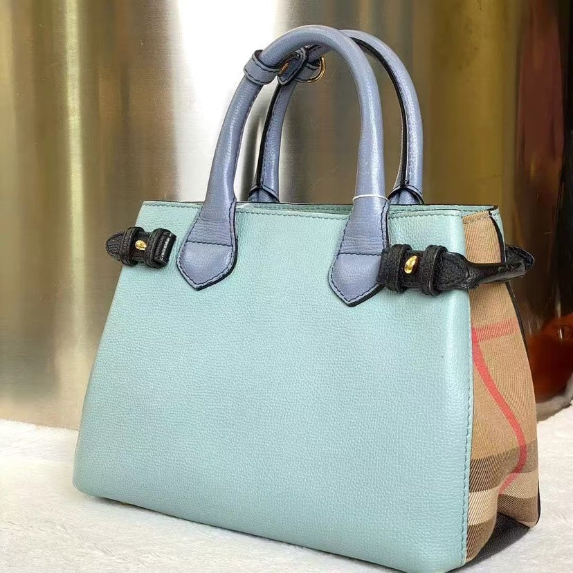 Burberry Luxury Banner Tote Bag Blue