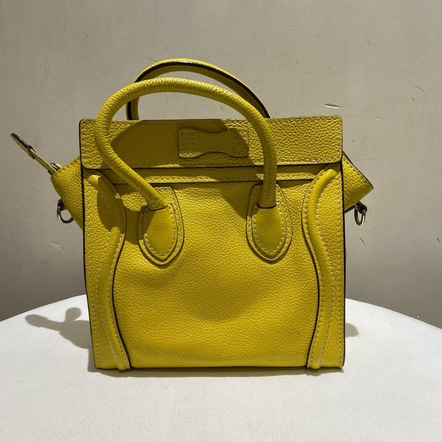 Luxury Nano Bag Yellow Handbag Leather Travel Bag