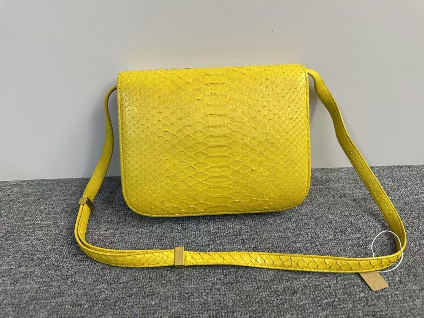 Luxury Yellow Box Bag Shoulder Style Shoulder Bag
