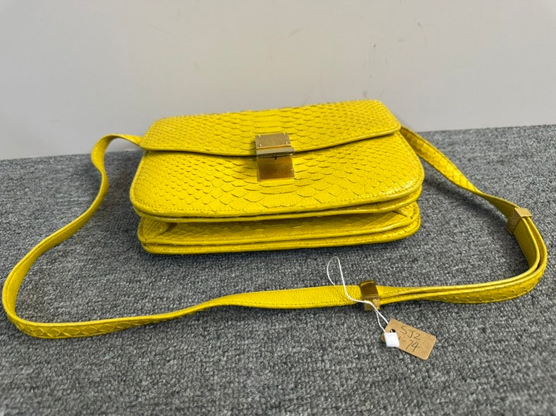Luxury Yellow Box Bag Shoulder Style Shoulder Bag