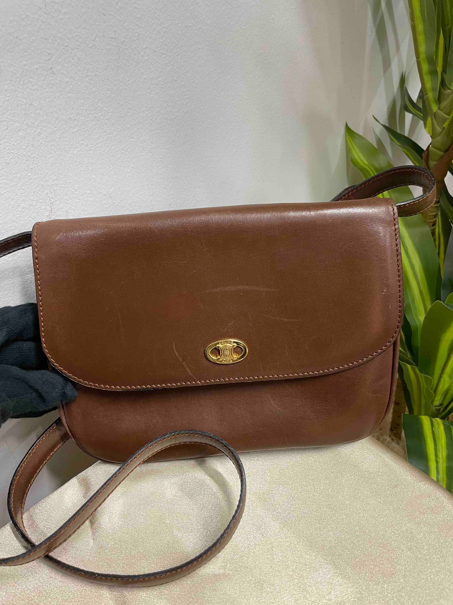 Luxury Shoulder Bag Leather Brown Brown Leather