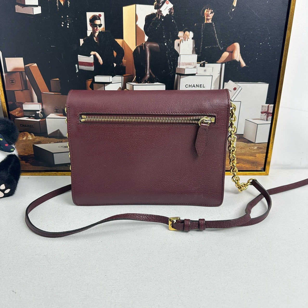 Burberry Luxury Burgundy Crossbody Bag Designer Handbag
