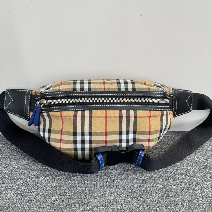 Burberry Luxury Check Belt Bum Bag Beige
