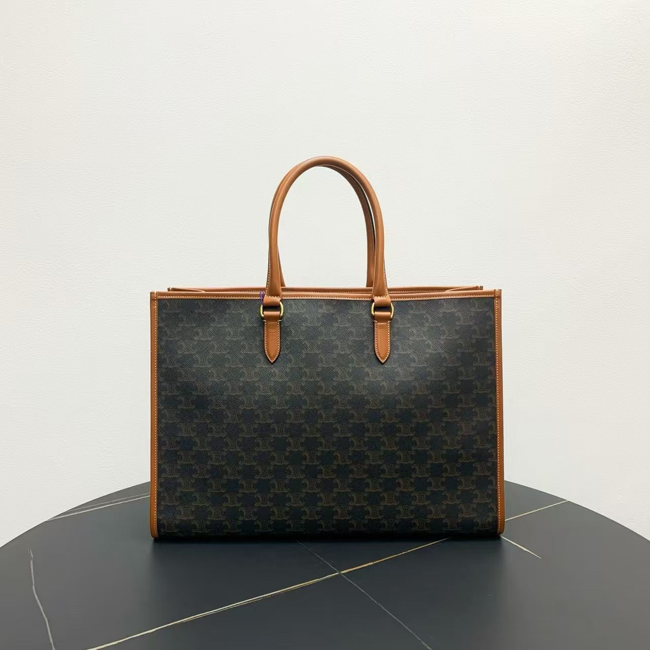 Luxury Macadam Tote Bag Designer Handbag Canvas Brown