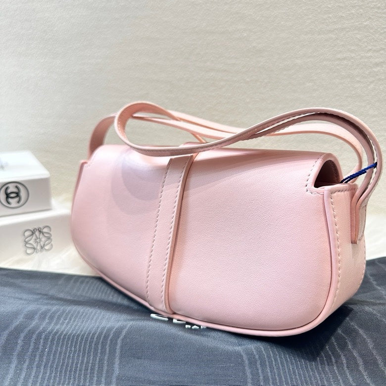 Luxury Ava Shoulder Bag Leather Pink