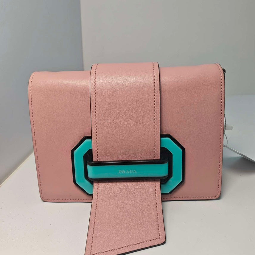 Prada Handbag Shoulder Bag Leather Pink