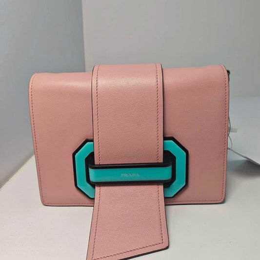 Prada Handbag Shoulder Bag Leather Pink