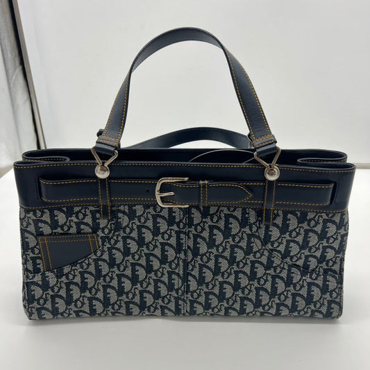 Dior Handbag Shoulder Bag Canvas Navy