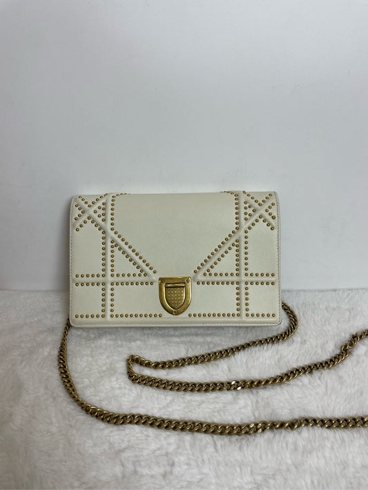 Dior Handbag Christian Rama Crossbody Bag White