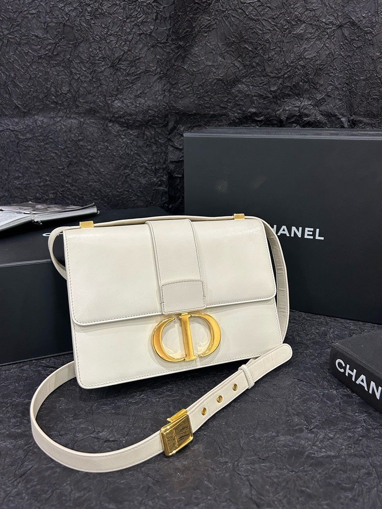 Dior Handbag Montaigne Shoulder Bag - 24cm x 17cm White