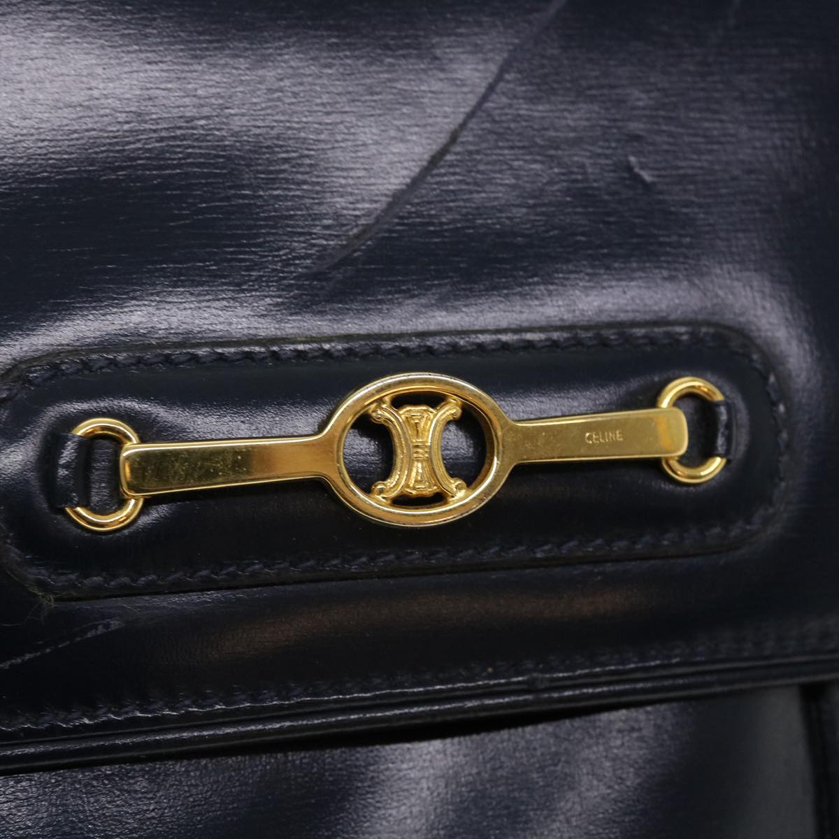 Luxury Shoulder Bag Navy Rd Leather
