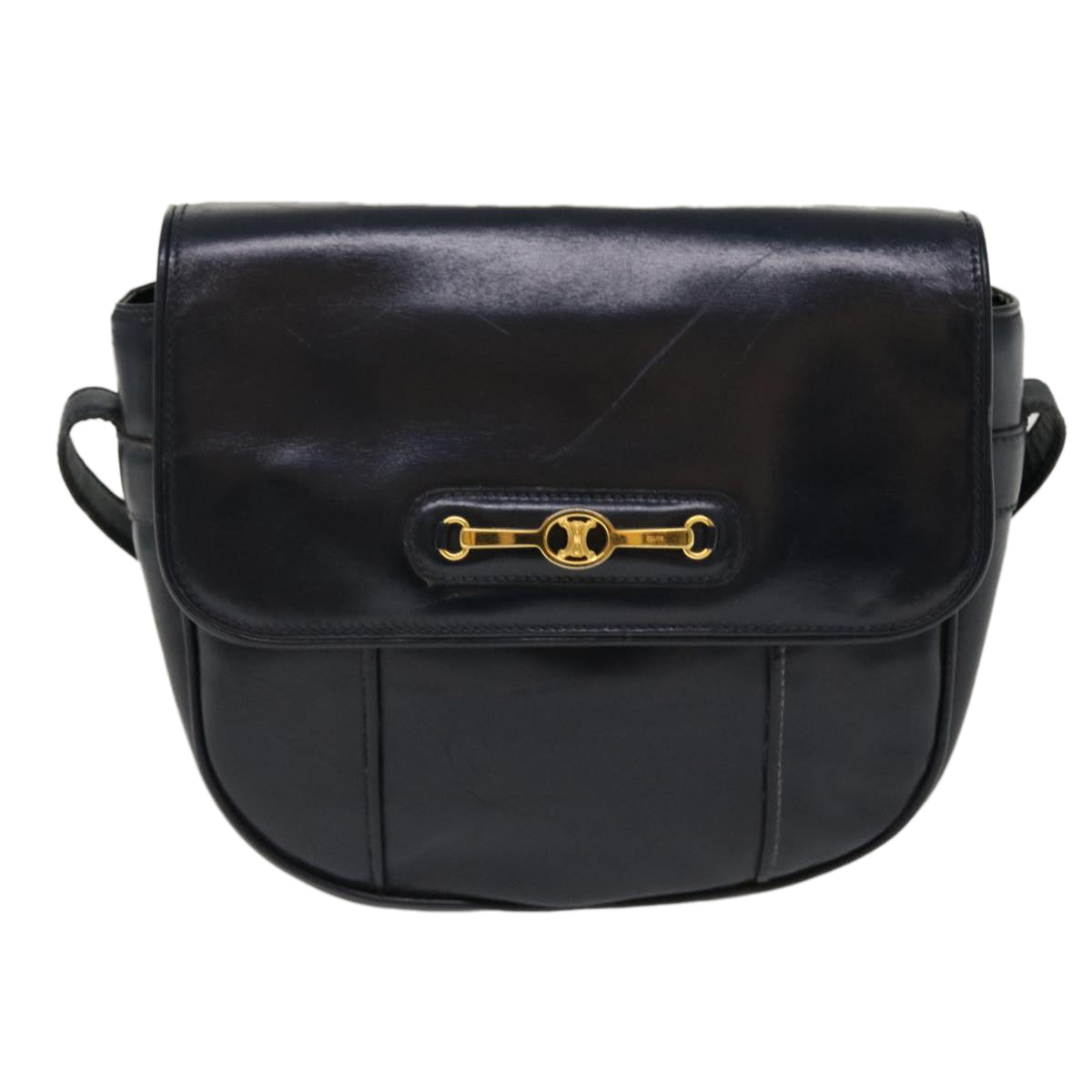 Luxury Shoulder Bag Navy Rd Leather