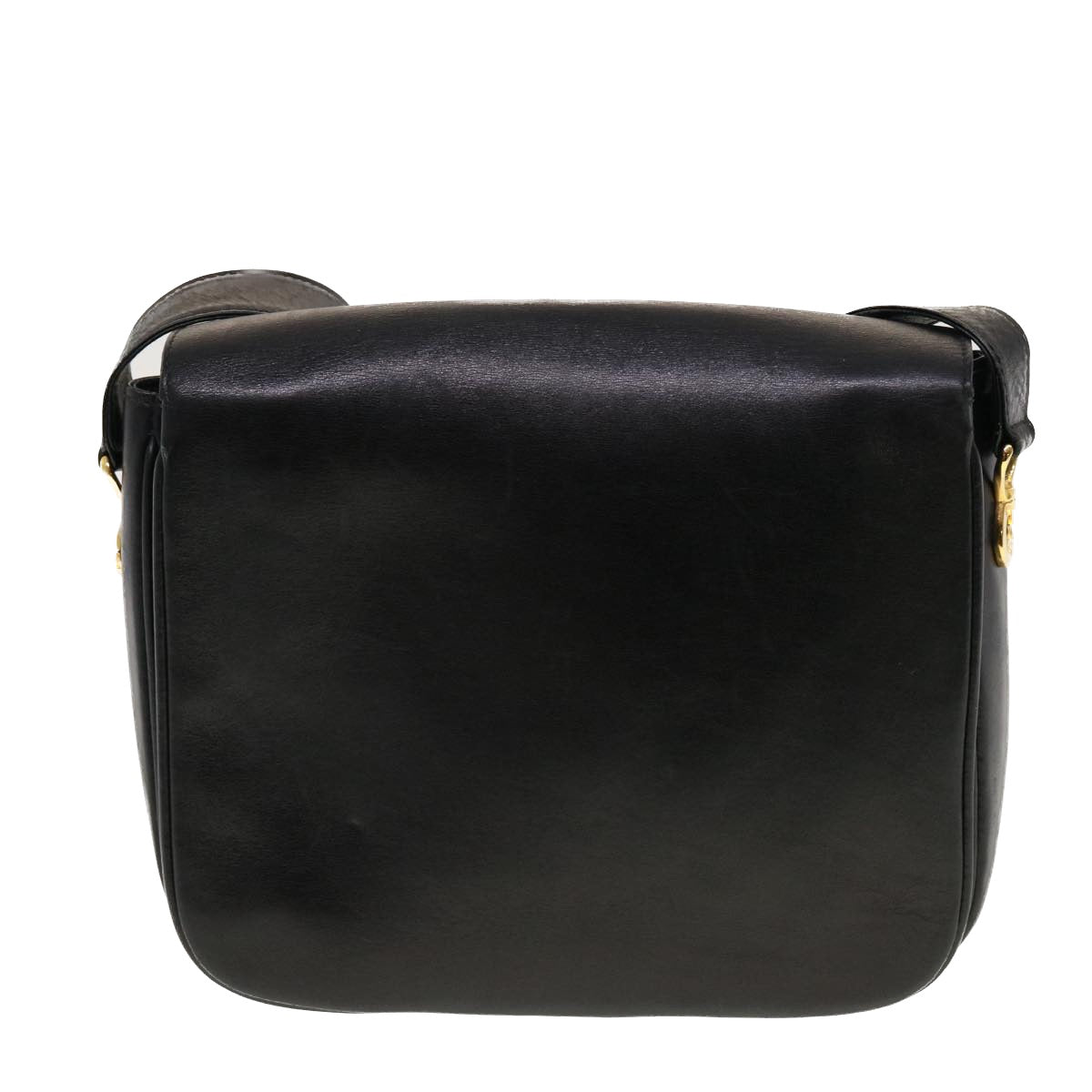 Luxury Horse Carriage Shoulder Bag Rd Leather Black Black Rd