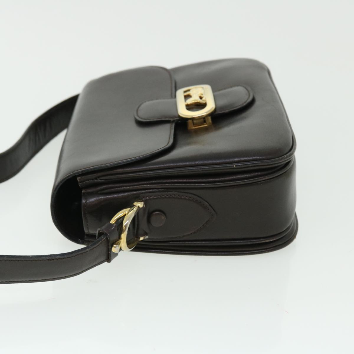 Luxury Horse Carriage Shoulder Bag Rd Leather Brown