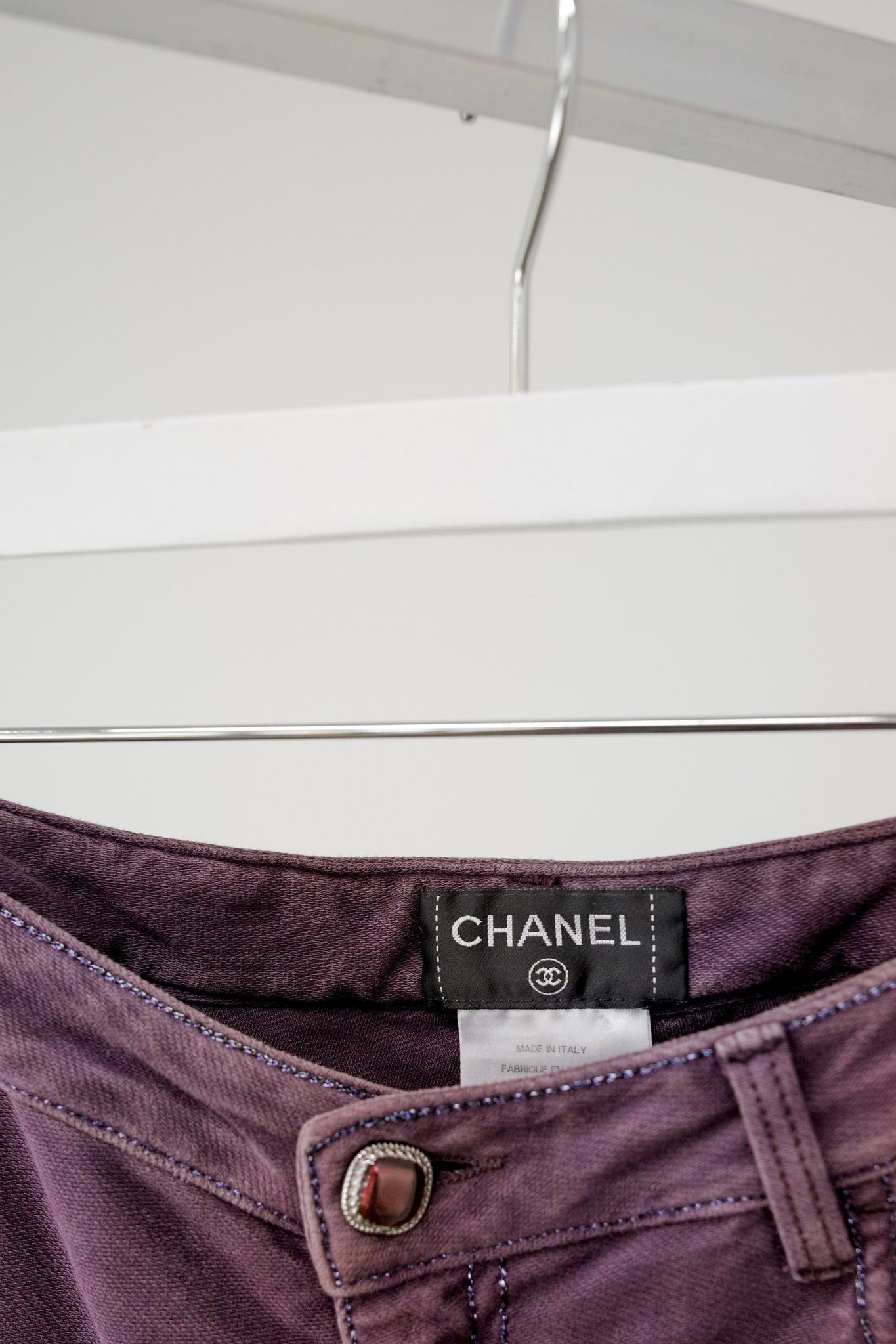 Chanel Aubergine Skinny Jeans Apparel