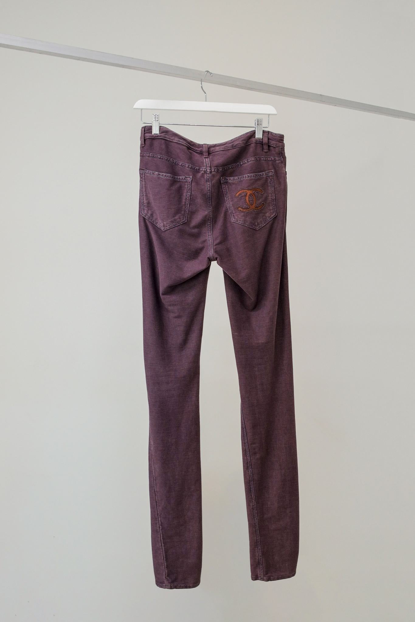 Chanel Aubergine Skinny Jeans Apparel