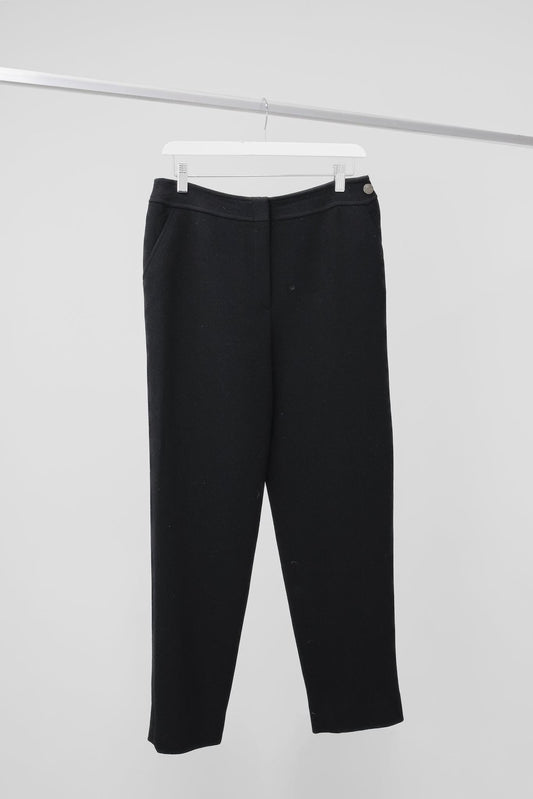 Chanel Black Wool Crepe Tro rs Accessory