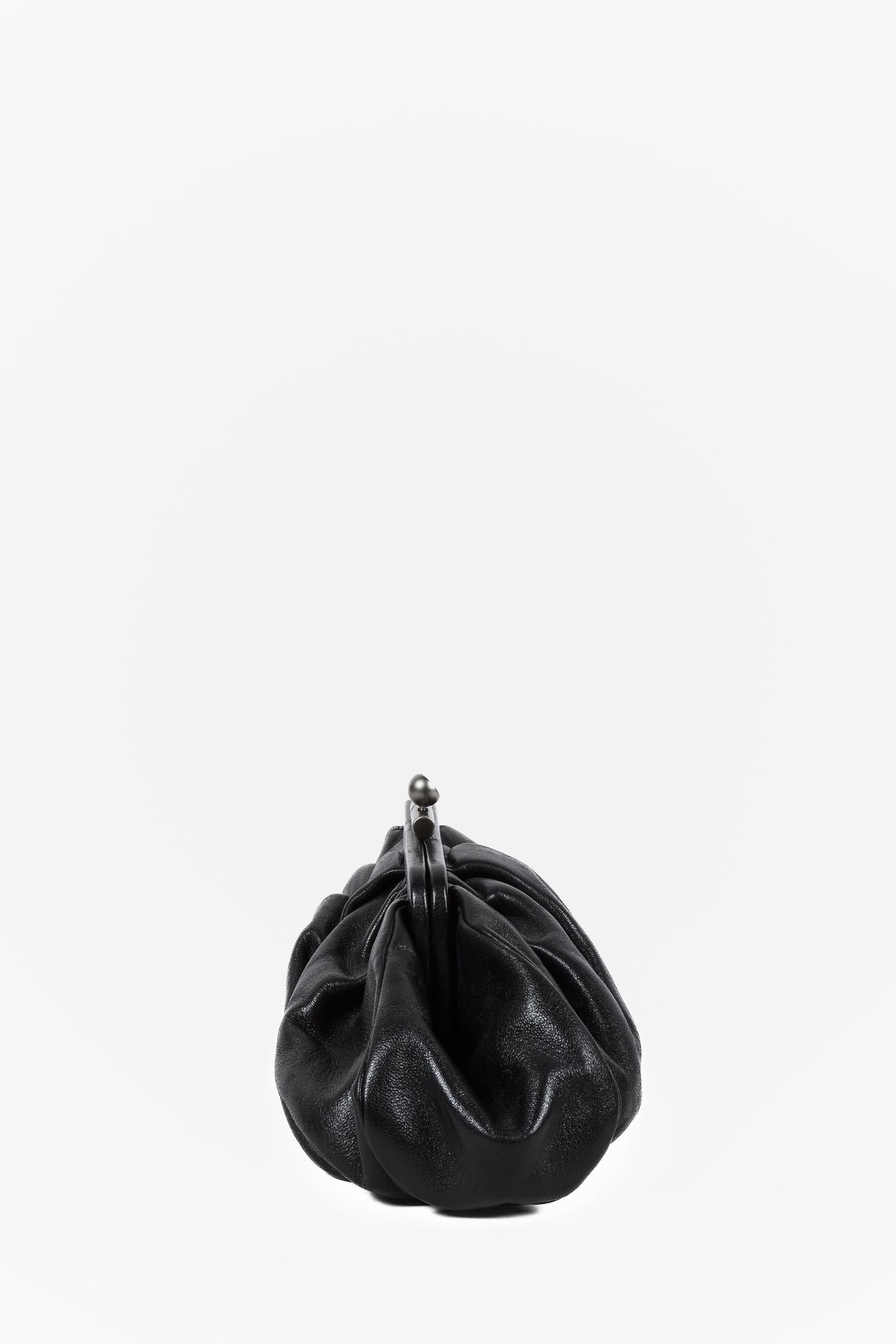 Chanel Black Leather Clutch Bag