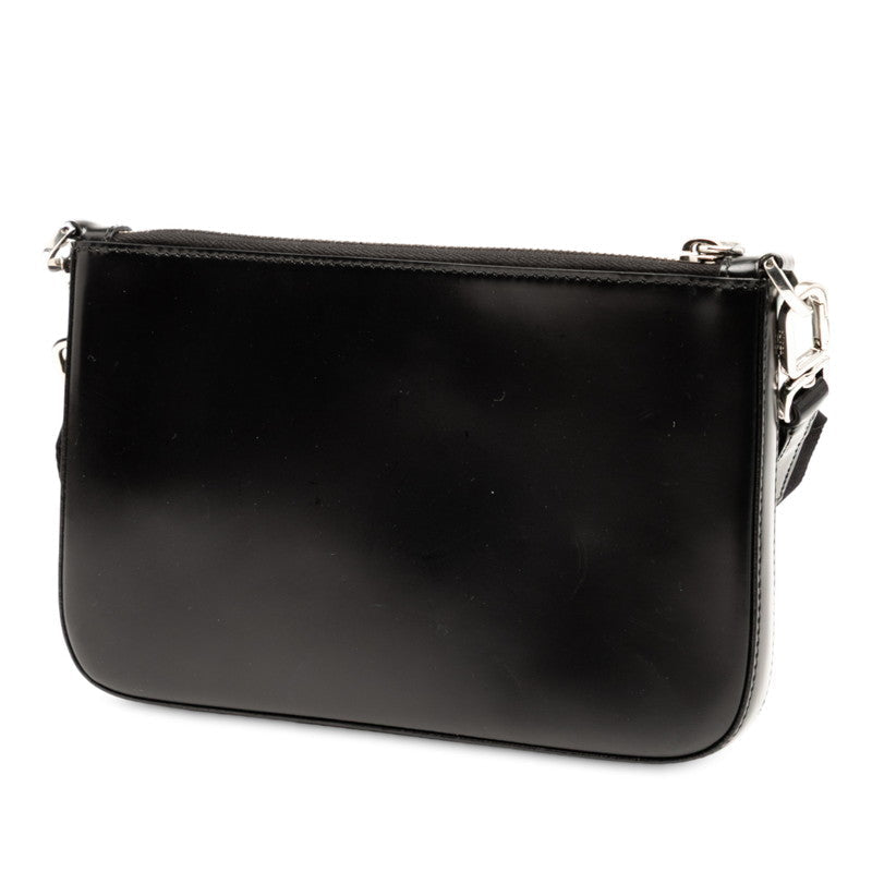 Prada 2Vh129 Triangle Plate Shoulder Bag Leather Logo