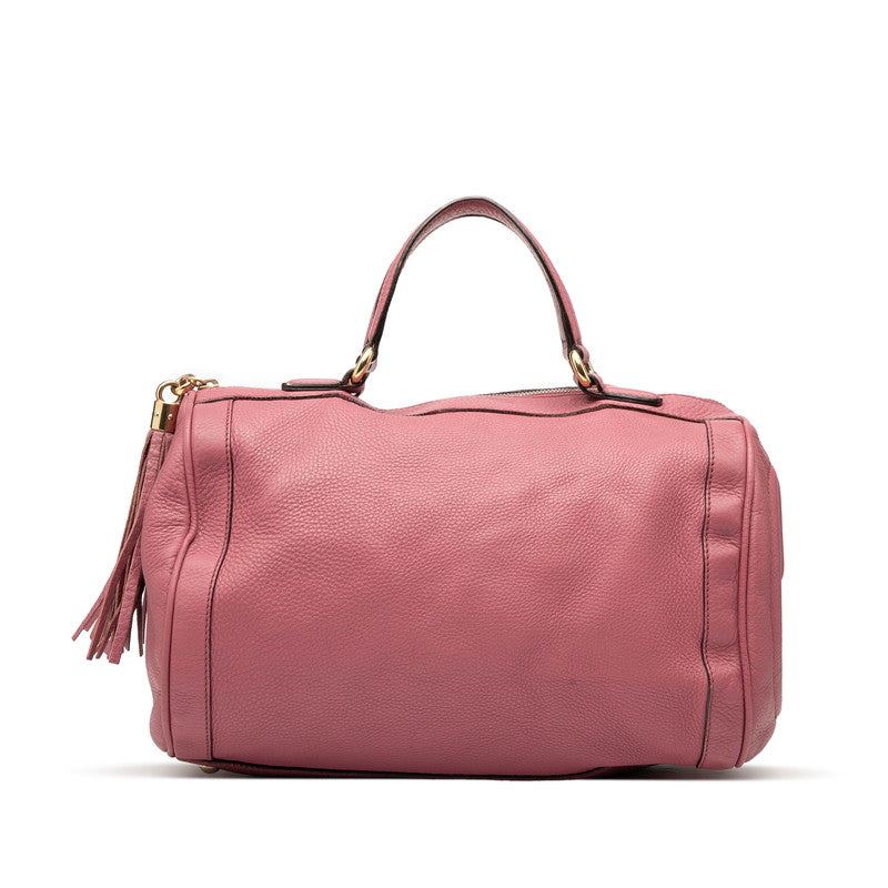 Gucci Soho Interlocking Boston Bag Leather Travel Bag