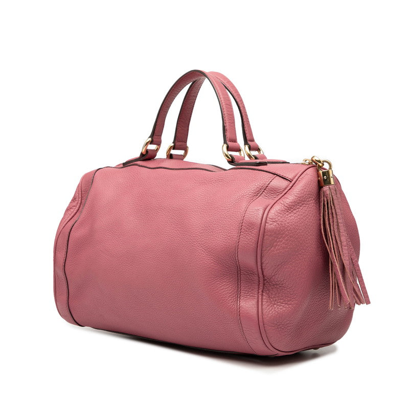 Gucci Soho Interlocking Boston Bag Leather Travel Bag