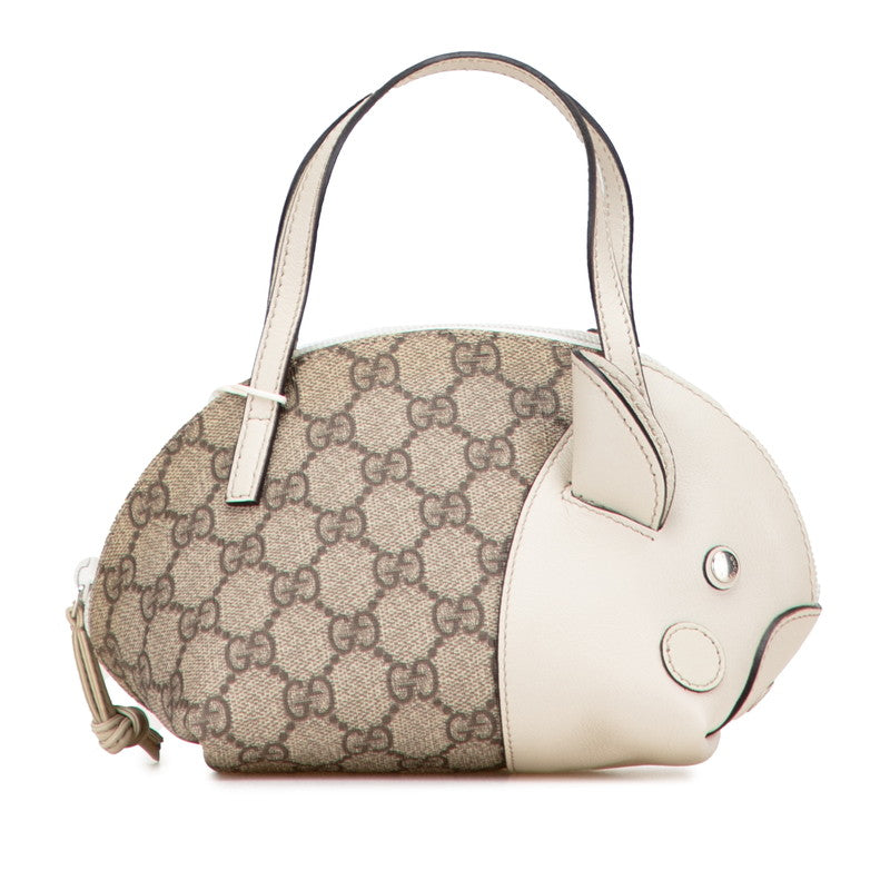 Gucci Supreme Childrens Zoo Handbag Pvc Handbag Leather Mini Travel Bag